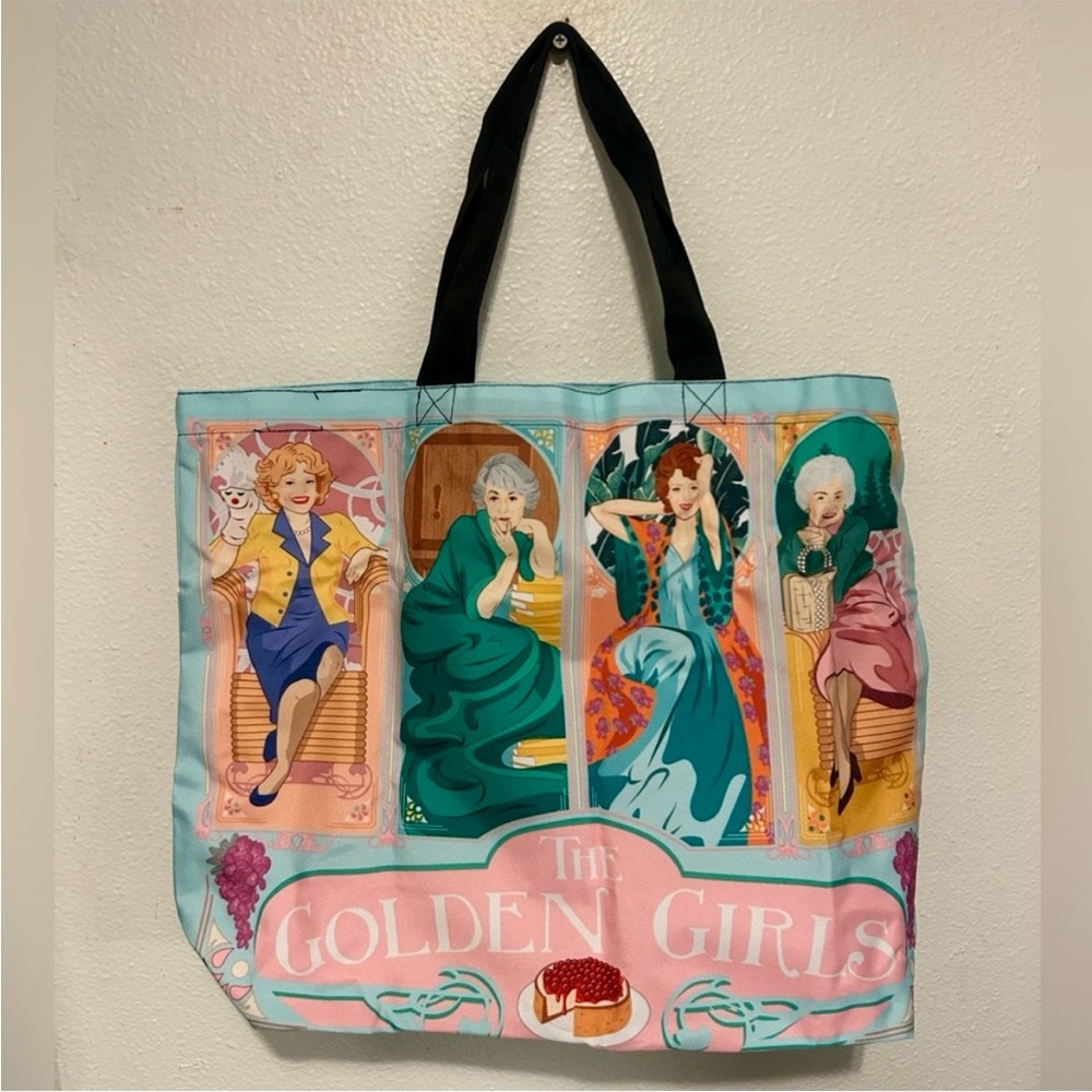 NEW GOLDEN GIRLS Canvas Eco Tote
Bag Portrait Design TV Sitcom 80s
Aqua Pink